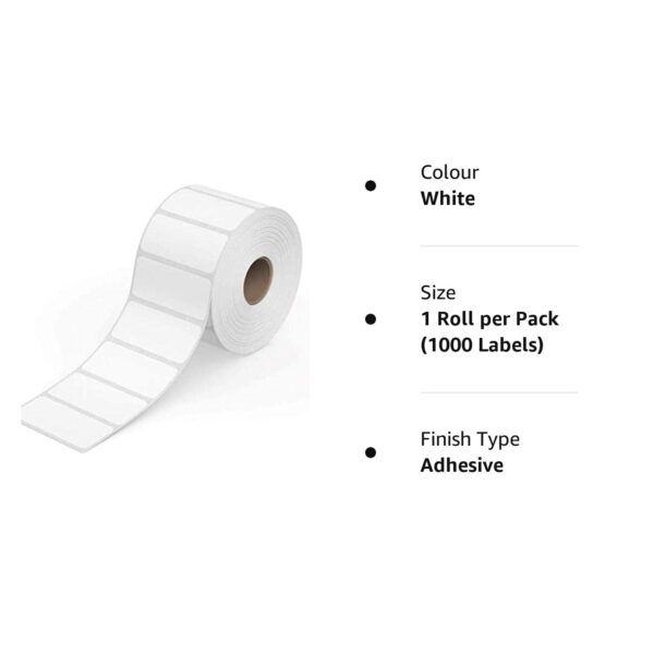 Direct Thermal Transfer Labels Rolls For ASIN / MRP (Product Labels) 2X1 inches / 50X25mm (1500 Pcs Per Roll) - Image 3